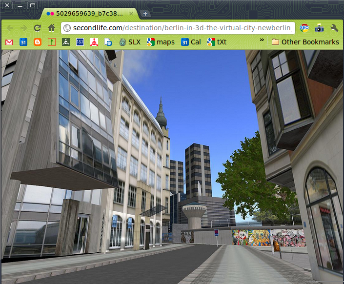 So könnte es aussehen: BERLINin3D im Google Chrome Webbrowser Second Life