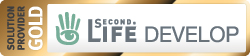 Linden Lab Second Life Grid Gold Solution provider Program logo YOUin3D.com GmbH